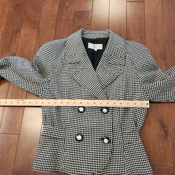 Valentino Miss V women's houndstooth vintage blazer in size 8 - Picture 8 of 8